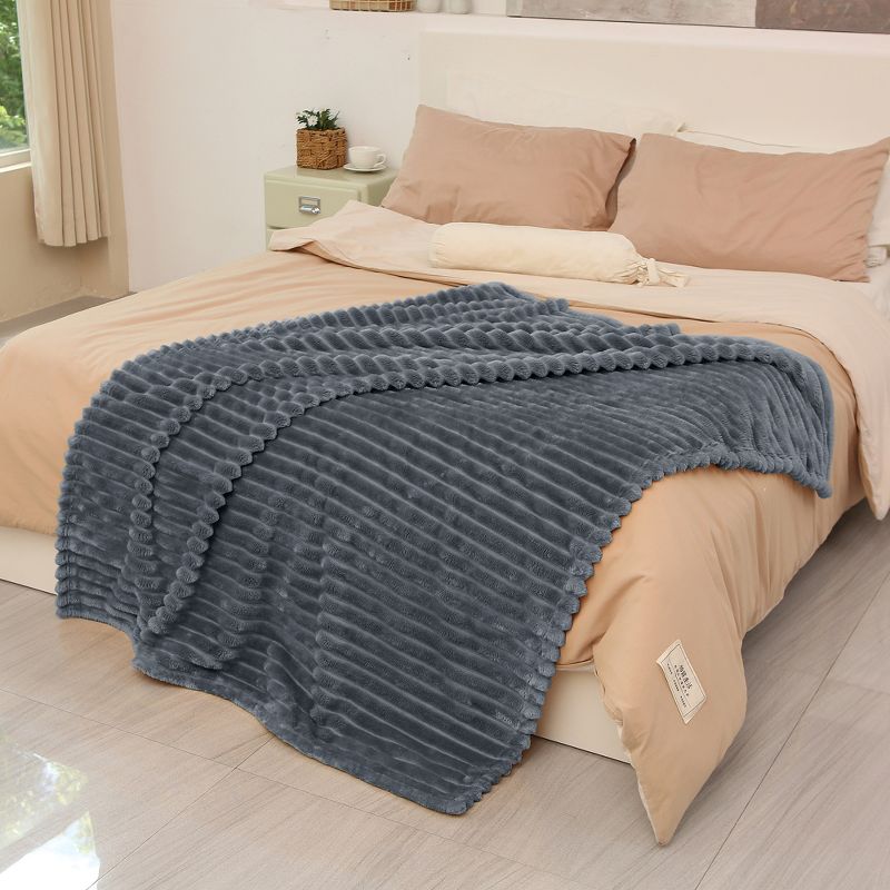 Catalonia Fleece Throw Blanket for Couch, Soft Fuzzy Plush Blanket for Adults and Kids, All Seasons Velvet Lounging Blanket, Living Room Decor Blanket, 2 of 7