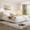 Christopher Knight Home Nicolas Boucle Upholstered Platform Bed with Removable Pillow Headboard - 2 of 4