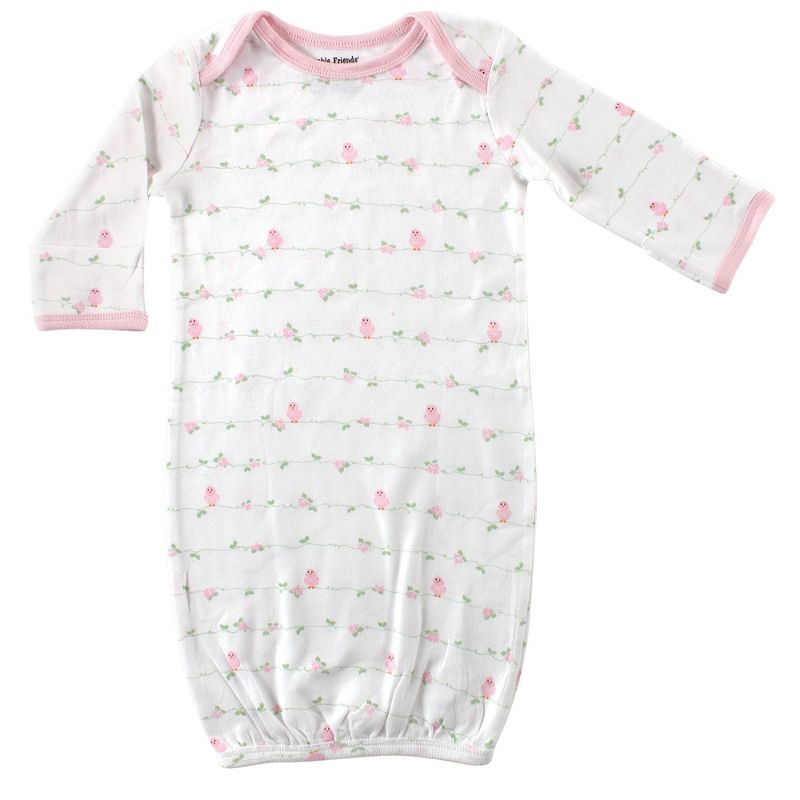 Luvable Friends Baby Girl Cotton Gowns, Bird, 0-6 Months, 5 of 6