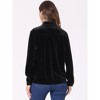 INSPIRE CHIC Women's Velvet Long Sleeve Button Down Casual Shirts - 4 of 4