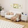 FONTOI 2 Pack Modern Nightstand with with Drawers&Open Storage Shelf, Bedside Tables for Bedroom, White, 11.81"*23.62"*15.75" - 2 of 4