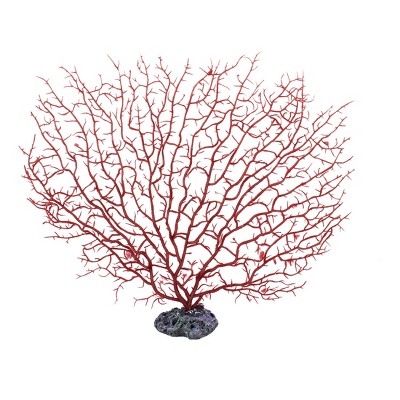 Unique Bargains Plastic Coral Decoration for Aquarium Fish Tank 9" Height Red