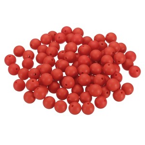 Unique Bargains Smooth Bulk  Silicone Beads for Keychain Jewelry Making 100 Pcs - 1 of 4