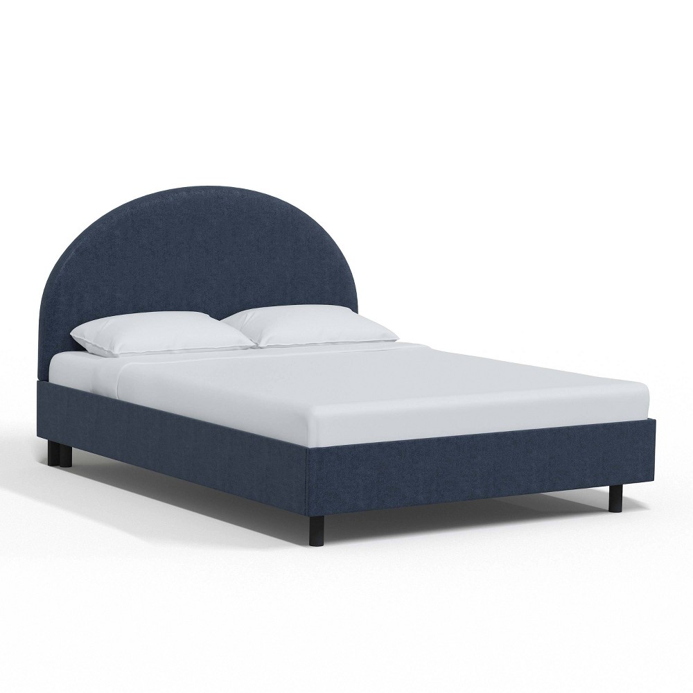 Skyline Furniture Queen Adaline Platform Bed Mystere Eclipse: Low Profile, Rounded Headboard, Pine Frame -  86265815