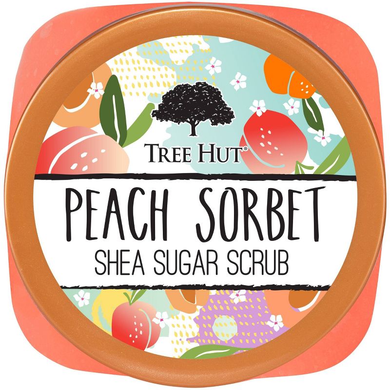 Tree Hut Peach Sorbet Shea Sugar Grapefruit, Strawberry, Melon, Banana &#38; Apricot Body Scrub - 18oz, 3 of 16