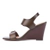 New York & Company Velma Women's 2 Band Buckle Wedge - 3 of 4