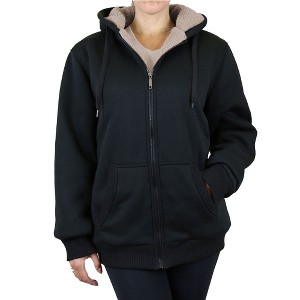 Rudoplh  Women's Loose Fit Heavyweight Hoodie With Faux Shearling Lining - 1 of 1