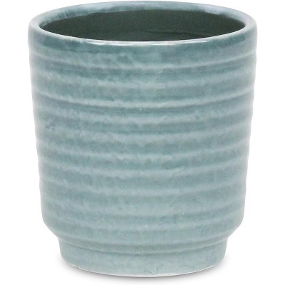 Cheung's Celadi Green Rippled Ceramic Pot - Medium