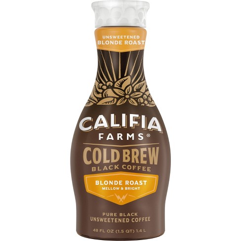 Califia Farms Pure Black Blonde Roast Cold Brew Coffee - 48 fl oz - image 1 of 4