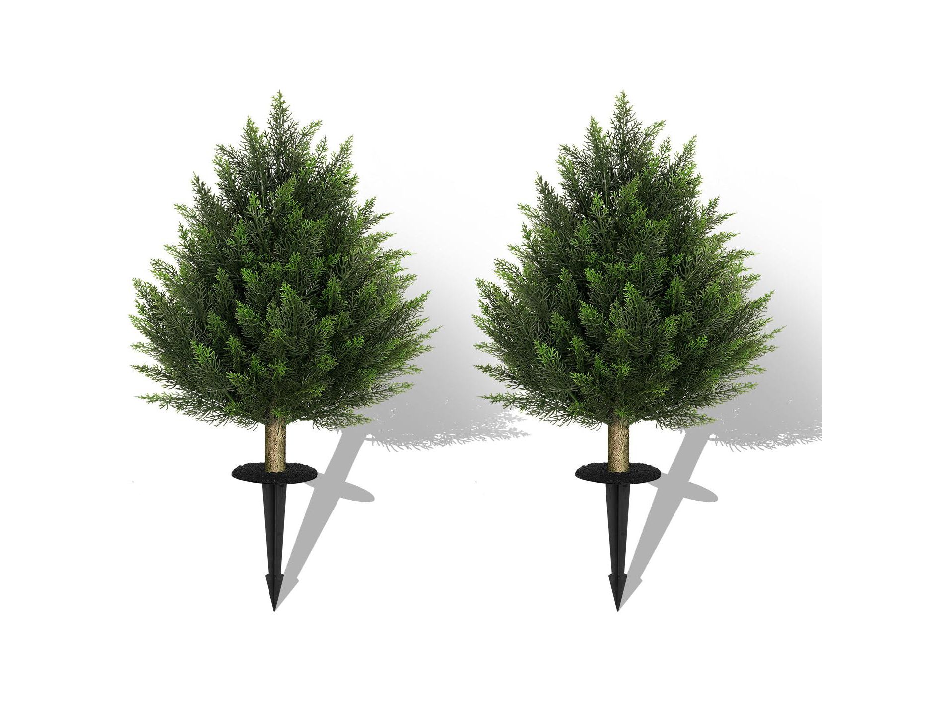 Vitalismo 2ft/24 in Artificial Cedar Bushes Boxwood Cedar Tree UV Resistant Cedar Outdoor Indoor Dec Faux Bushes Plants for Home Living Room