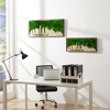 Gulches Los Angeles Moss City Silhouette Metal Wall Art - Iconic LA Design with Natural Elegance - 4 of 4