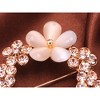 Anna-Kaci Crystal Rhinestone Faux Pearl Flower Swirl Wreath Fashion Pin Brooch - 4 of 4