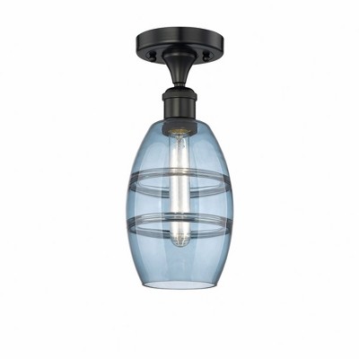 Vaz - 1 Light Semi-Flush Mount In Industrial Style-8.25 Inches Tall and 5.88 Inches Wide