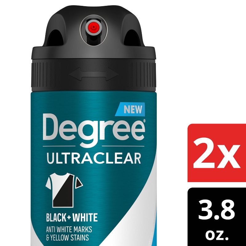 Degree Ultraclear Fresh Black + White 72 Hour Dry Spray Antiperspirant &#38; Deodorant - 2ct/3.8oz, 1 of 8