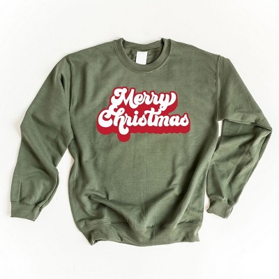 Simply Sage Market Women's Graphic Sweatshirt Retro Merry Christmas