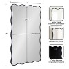 Kate & Laurel All Things Decor 24"X36" Viona Rectangle Scalloped Mirror Navy Blue - 2 of 4