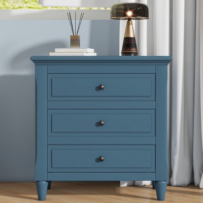 Modern Bedside Cabinet with Three Drawers,Elegant Design and Sturdy Construction for Bedroom – The Pop Home