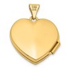 Black Bow Jewelry 14k Yellow Gold & White Rhodium 18mm Daughter Heart Locket Pendant - 3 of 4
