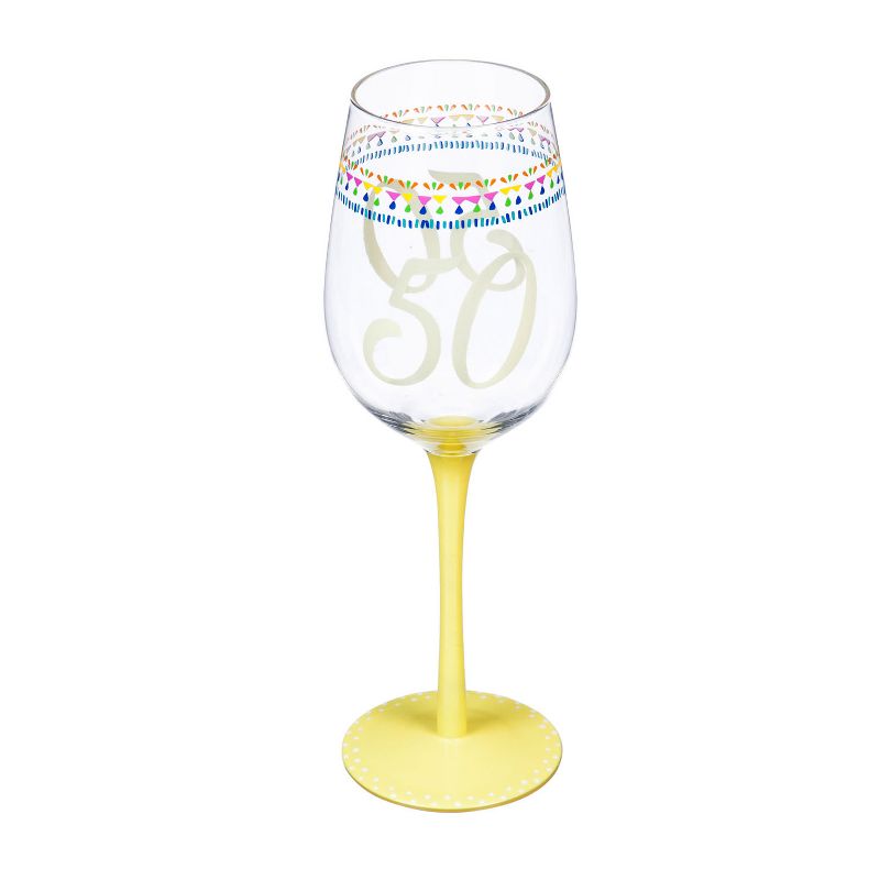 Evergreen Beautiful 50th Birthday Color Changing Wine Glass - 3 x 3 x 10 Inches, 2 of 7