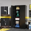 Mlezan Metal Storage Cabinets with Lock, Garage Storage Cabinet with 2 Door and 5 Adjustable Shelves, for Home, Office, Gym, Garage - 3 of 4