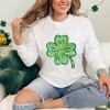 Simply Sage Market Women's Four Leaf Clover Watercolor Long Sleeve Garment Dyed Tee - 2 of 3