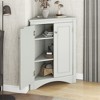 OUTSUPPLY Bathroom Storage Cabinet with Adjustable Shelves, Freestanding Corner Cabinet for Kitchen, Laundry, Small Spaces - 3 of 4