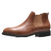 Santimon Men's Leather Chelsea Boots Formal Business Pointed Toe Casual Ankle Leather Boots Tan - 2 of 4