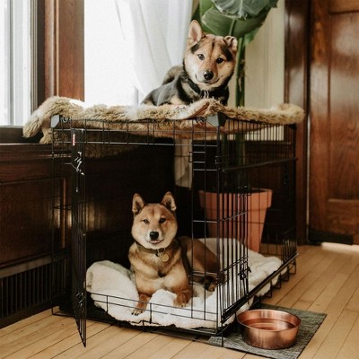 Extra Large Black Sliding Double Door Dog Crate