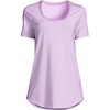 Lands' End Women's Short Sleeve Power Performance Scoop Neck Curved Hem Tunic Tee - 3 of 4