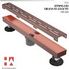 Linear Shower Drain -C06 Brushed Copper - 24 Inches - 3 of 4