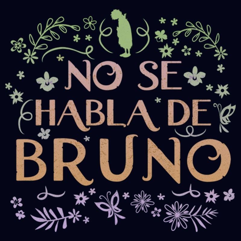Girl's Encanto No Se Habla De Bruno Tropical Floral Leaves T-Shirt, 2 of 5