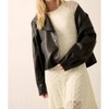 Women's Vegan Double Breasted Motorcycle Jacket - PROMESA M - 2 of 4