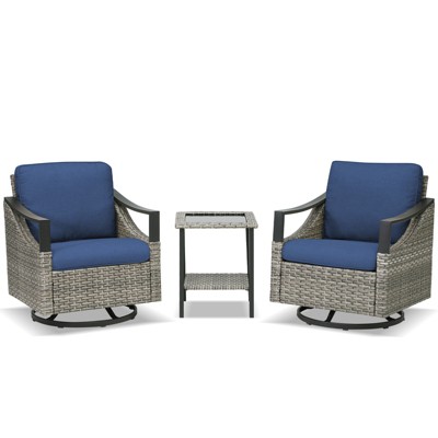 3pcs set /blue cushion