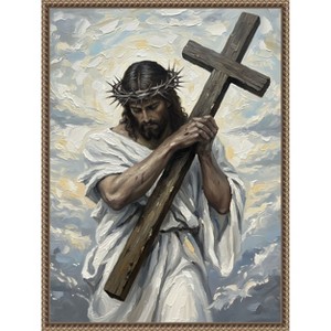 Amanti Art Jesus Christ by Hugo Canvas Wall Art Print Framed 18-in