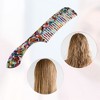 Unique Bargains Women Curly Thick Wavy Straight Hair Handheld Wide Tooth Comb 1 Pc - 4 of 4