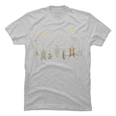 Men's Design By Humans Be Brave Little Arrow (gold) By staceyroman T-Shirt