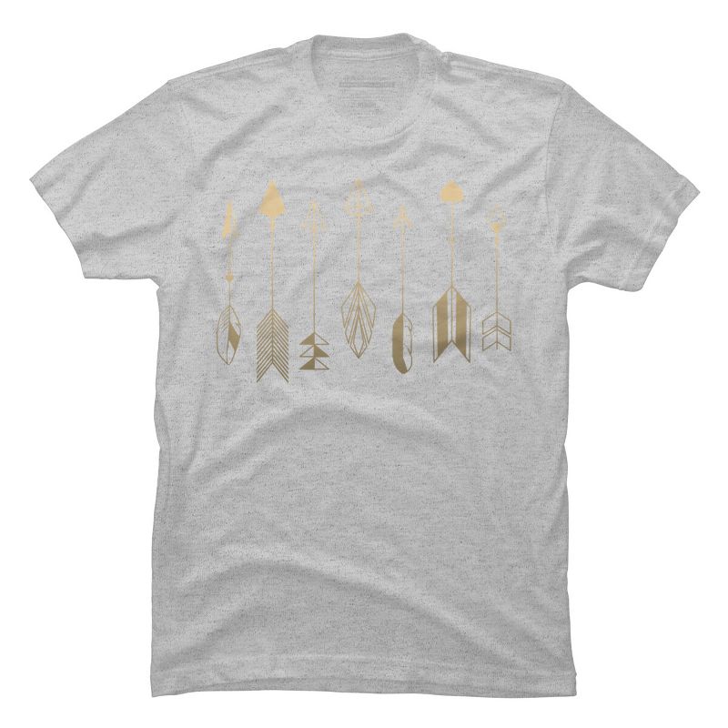 Men's Design By Humans Be Brave Little Arrow (gold) By staceyroman T-Shirt, 1 of 5