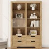 71" Tall Bookshelves with 4 Drawers,6 Tier Large Bookcase, Farmhouse with Storage, Floor Standing Display Storage Shelves - 4 of 4