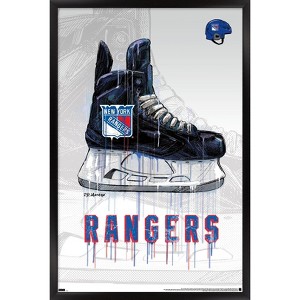 Trends International NHL New York Rangers - Drip Skate 21 Framed Wall Poster Prints - 1 of 4