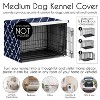 Sweet Jojo Designs Boy, Girl, Unisex/Gender Neutral Dog Crate Kennel Cover 36in. Trellis Navy Blue and White - 4 of 4
