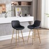 SKRAN 26 Inch Velvet Upholstered Counter Height Barstool, With Back  And Metal Frame, Modern Design for Kitchen, Home Bar, Dining Room - 2 of 4