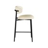 Meridian Furniture,Lupita Cream Vegan Leather Counter Stool, Set of 2 - 3 of 4