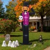 Angel Sar 12FT Giant Halloween Inflatable, Pumpkin Man with Skull and LED Lights, Outdoor Indoor Yard Party Decoration - 2 of 4