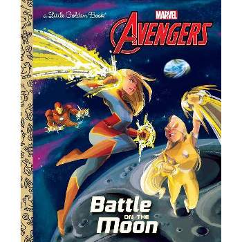 Battle on the Moon (Marvel Avengers) - (Little Golden Book) by  John Sazaklis (Hardcover)