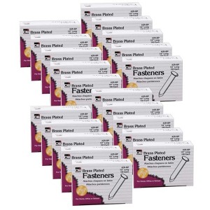 Charles Leonard Paper Fasteners, 1/2", 100 Per Pack, 20 Packs - 1 of 1