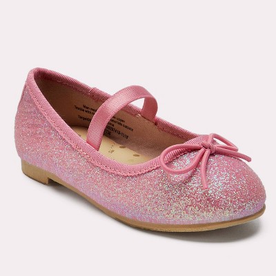 Toddler Girls' Lily Glitter Slip-On Ballet Flats - Cat & Jack™ Pink 5 ...