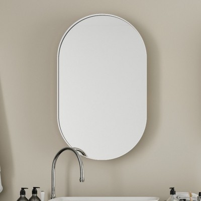 Grungis Wall Mounted Bathroom Storage Cabinet,Medicine Cabinet with Mirror and Adjustable Shelves for Bathroom