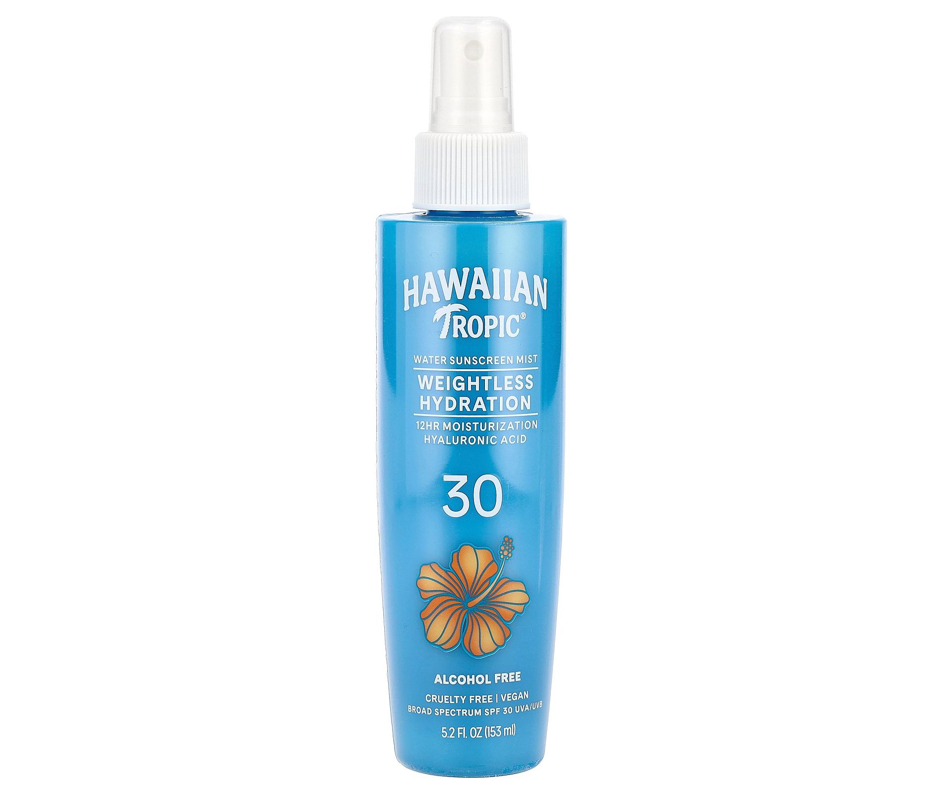 Hawaiian Tropic Weightless Hydration, Water Sunscreen Mist, SPF 30, 5.2 fl oz (153 ml)