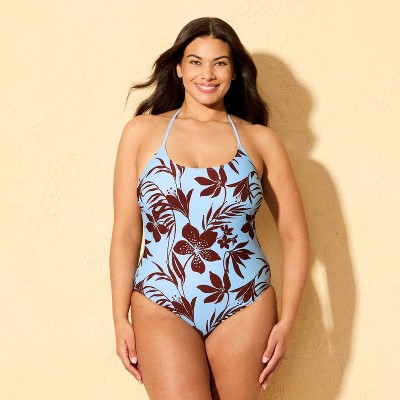 Shade & Shore Women's Ribbed Reversible Halter One Piece Swimsuit - Shade & Shore™ Multicolor S — фото 5