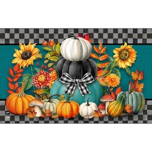 Briarwood Lane Fall Doormat 30x18 Indoor Outdoor Colorful Pumpkin Stack For Fall Doormat - 1 of 4